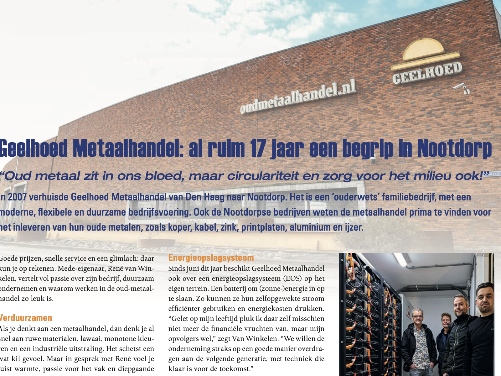 Artikel Nootdorp Nu, familiebedrijf in Nootdorp