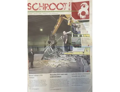 Ein Artikel in der Schrott-Zeitung über die Metallpresse von Geelhoed und die Instalation von Solarenergie