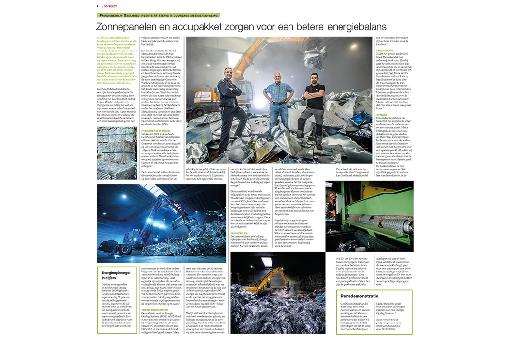 Geelhoed Metaalhandel in Metaalkrant Schroot